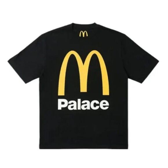 PALACE x McDONALDS - NWT - M Sz LARGE & MEDIUM. Short-Sleeve Logo Tee in Black. - Picture 9 of 10